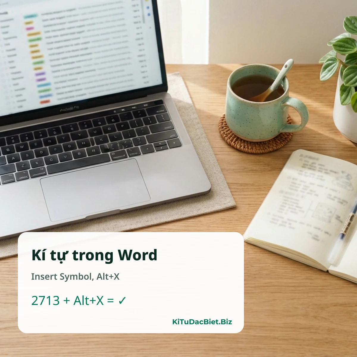 Chèn kí tự đặc biệt trong Word bằng Insert Symbol và Alt+X